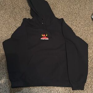 Supreme Toy Machine  Hooded Sweatshirt Black 2XL. Black Color